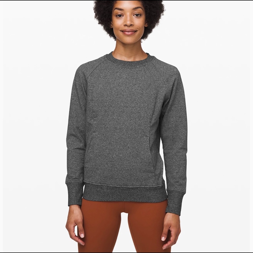 Lululemon Scuba Crew Heathered Black 10